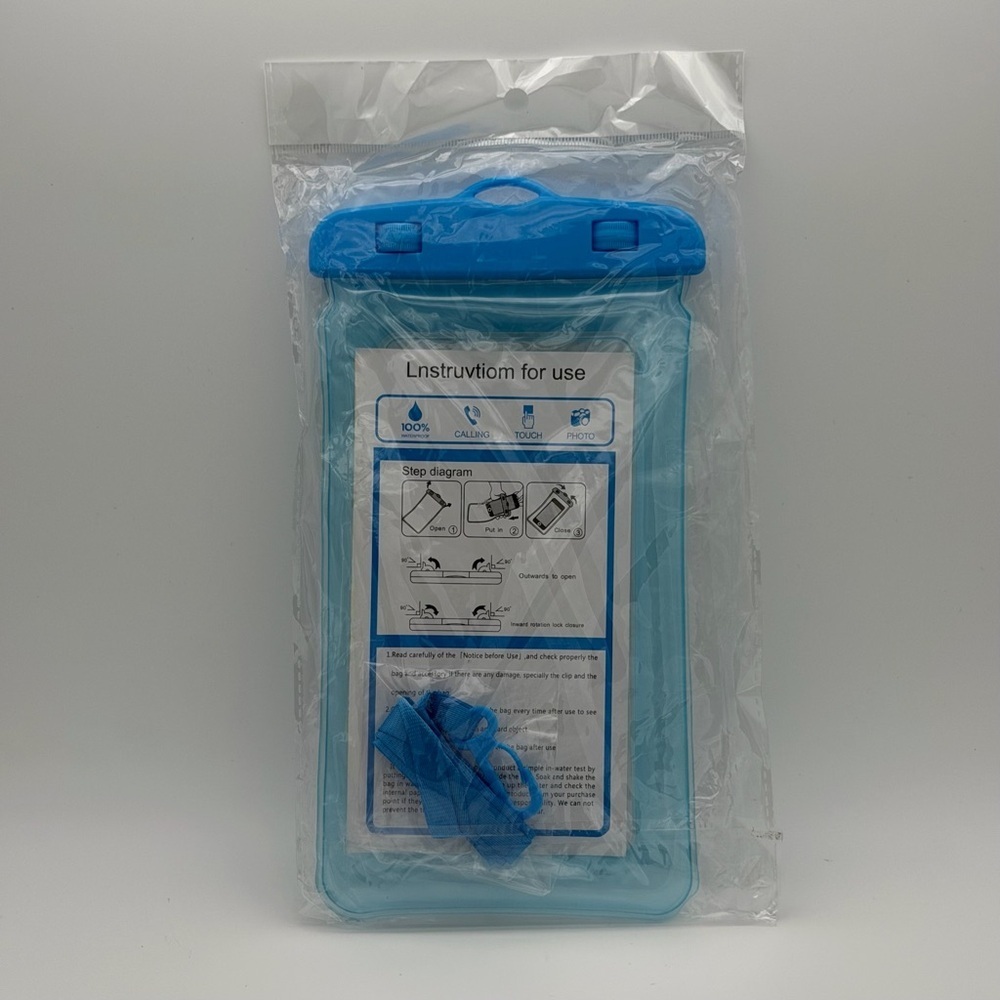 Blue Waterproof Phone Pouch - Picture 2 of 2